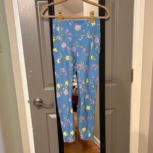 Fabletics Blue Floral Leggings